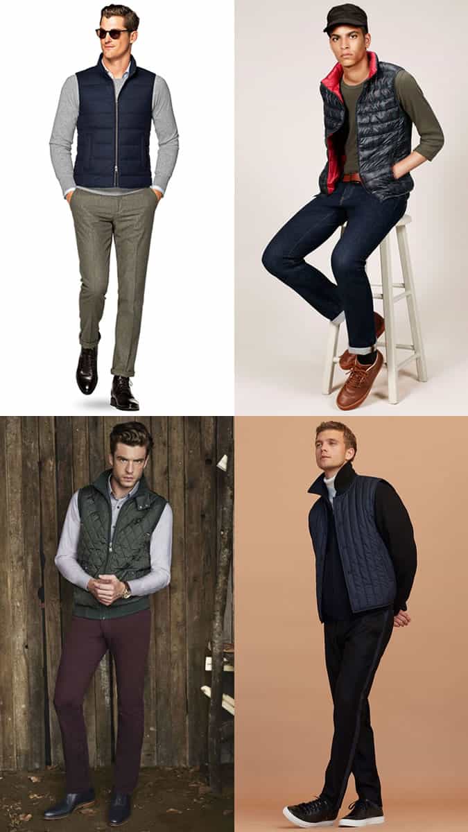 Men's Down Gilet Outfit Inspiration Lookbook For Autumn/Winter