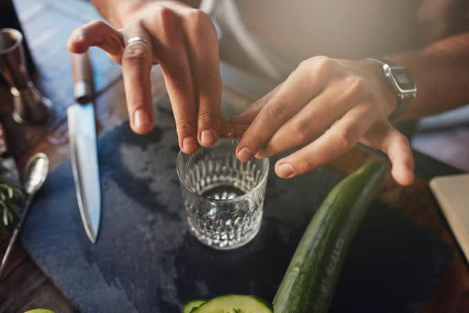 Mixing A Cocktail