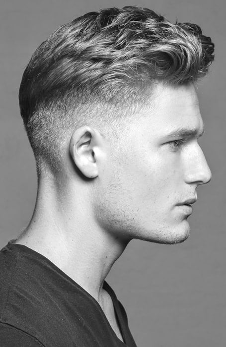 Men's Low Fade With Pompadour