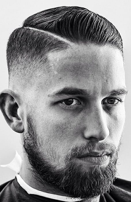 Men's Fade With Side Parting