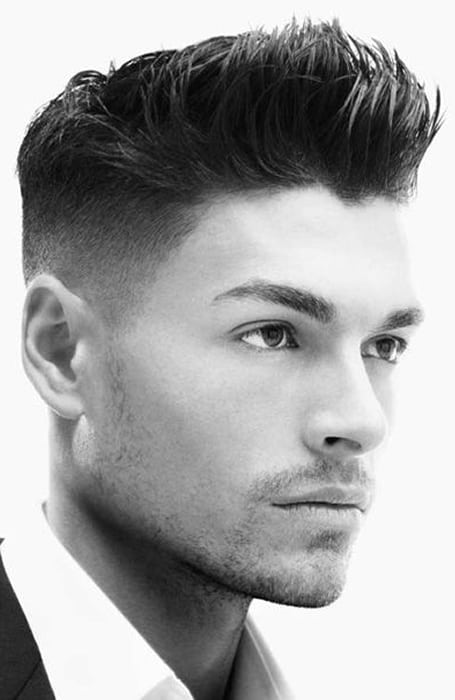 Men's Classic Fade With High Fringe