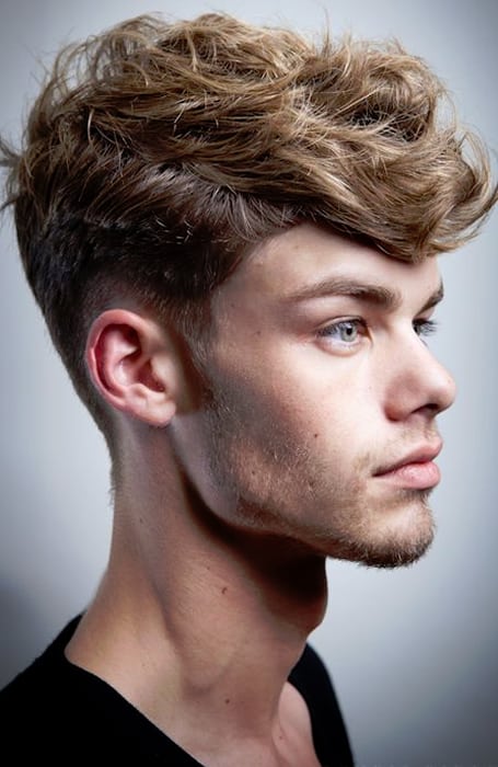 Men's Scissor Fade With Textured Top