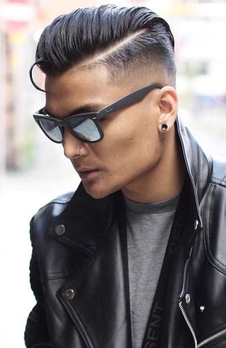 Men's Mid Fade With Slick-Back