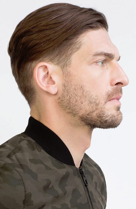 Men's Fade With Sweep-Back