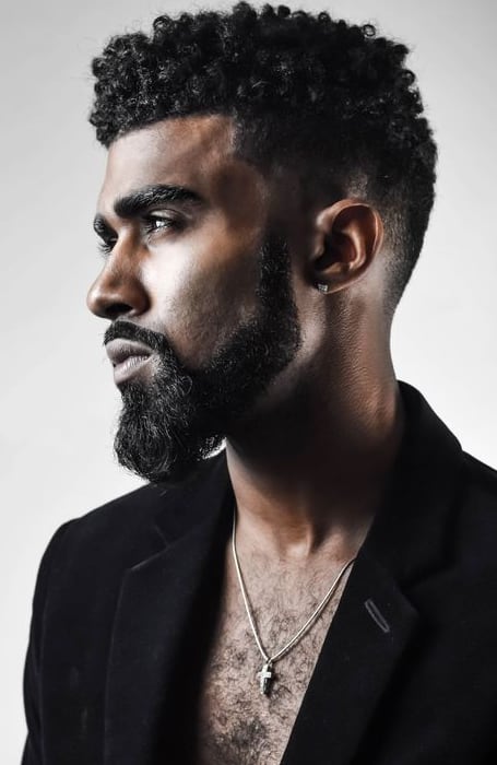 Men's Short Afro With Fade