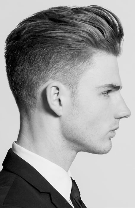 Men's Tapered Fade With Textured Quiff
