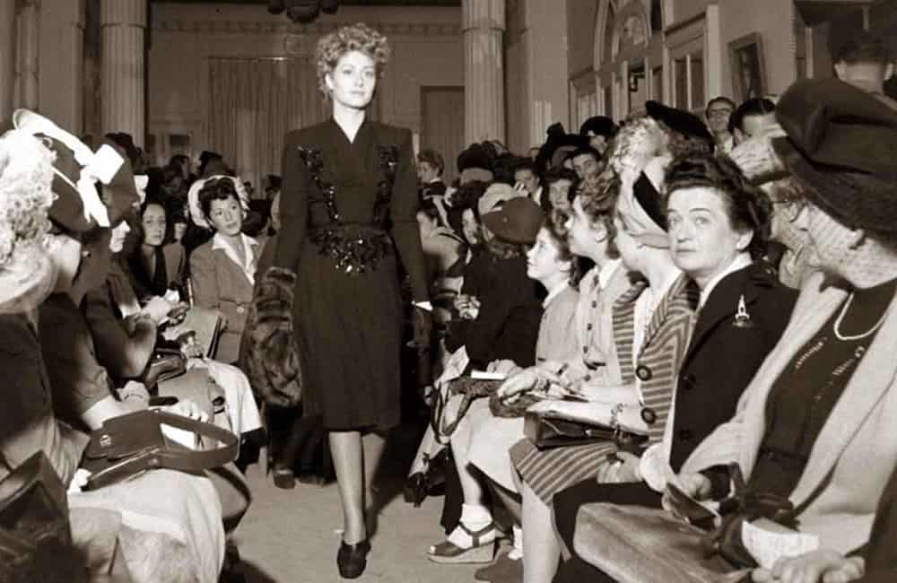 A haute couture show, Paris 1944