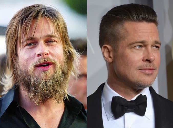 Brad Pitt Haircuts - Then and Now