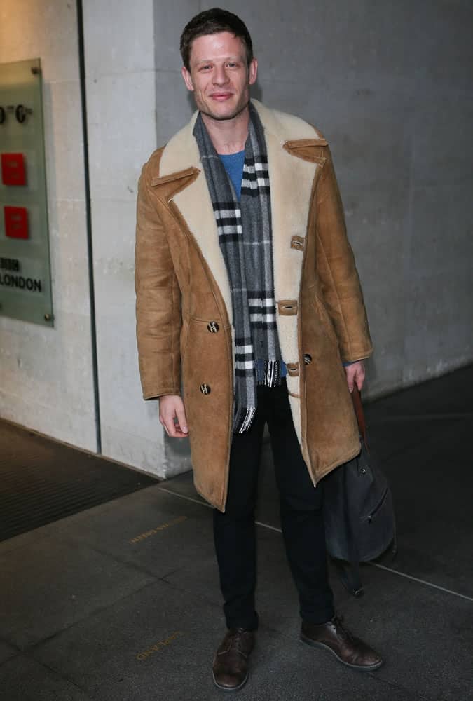 James Norton In Shearling Coat