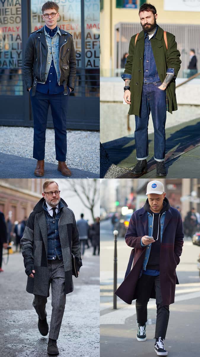 Men's Street Style Trends - Denim Jacket Layering