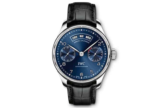 IWC SCHAFFHAUSEN Portugieser Annual Calendar Stainless Steel And Alligator Watch