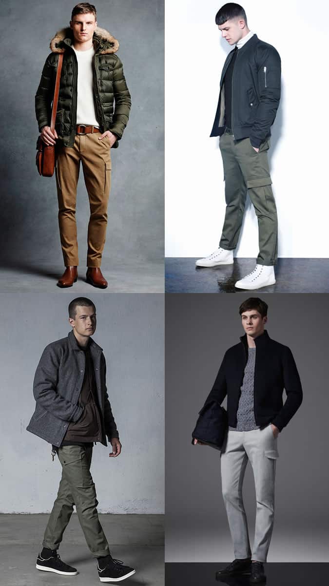 Men's Cargo Trousers/Pants Outfit Inspiration Lookbook