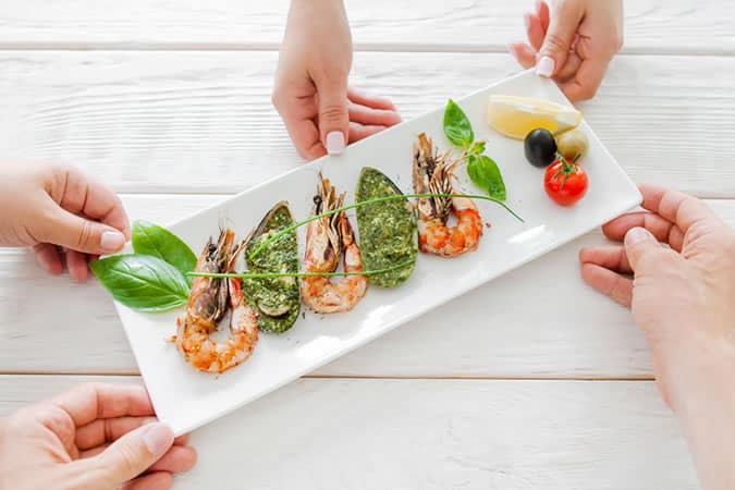 The less sharing plates the better