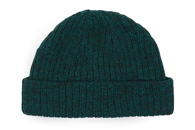 Topman Black And Green Mini Fit Beanie Hat