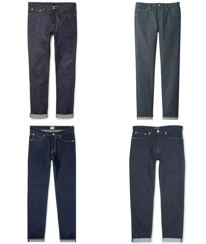 Men's Raw Denim Jeans