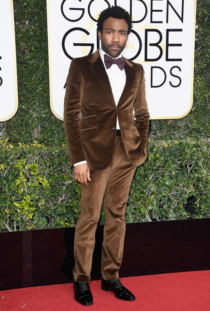 Donald Glover At The 74th Annual Golden Globes