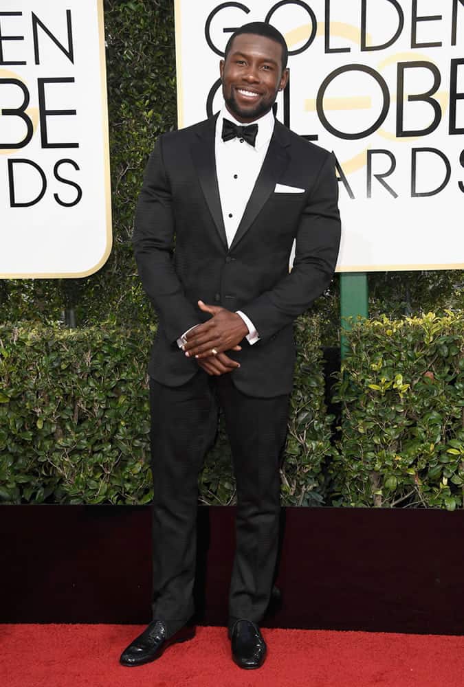 Trevante Rhodes At The 74th Annual Golden Globes