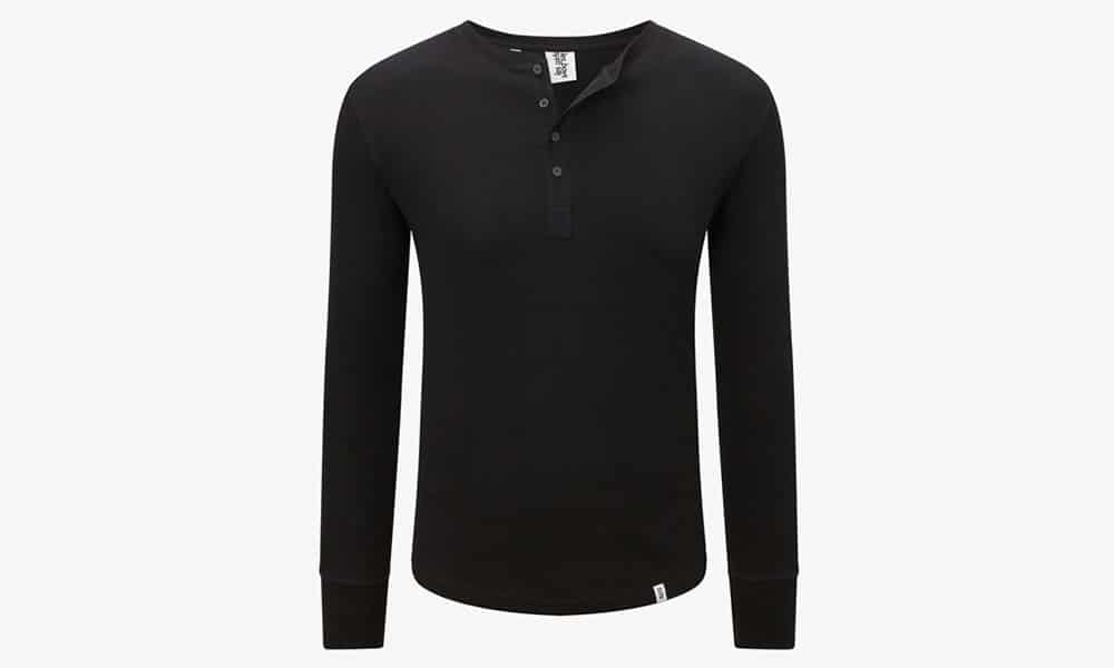 Les Girls Les Boys rib jersey henley white