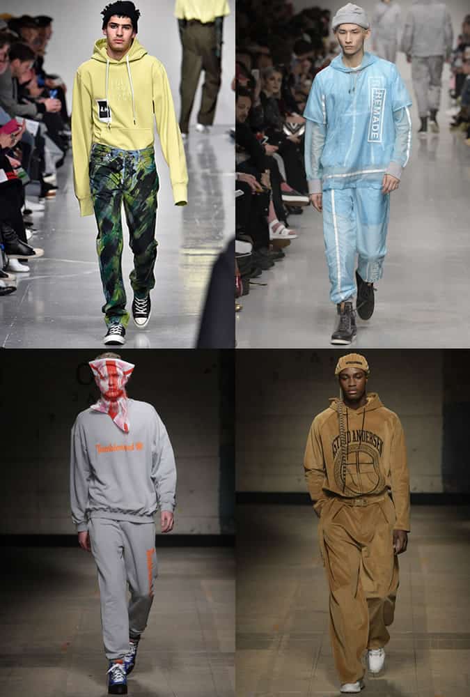 Men's Tracksuits and Hoodies on LFWM AW17 Runways