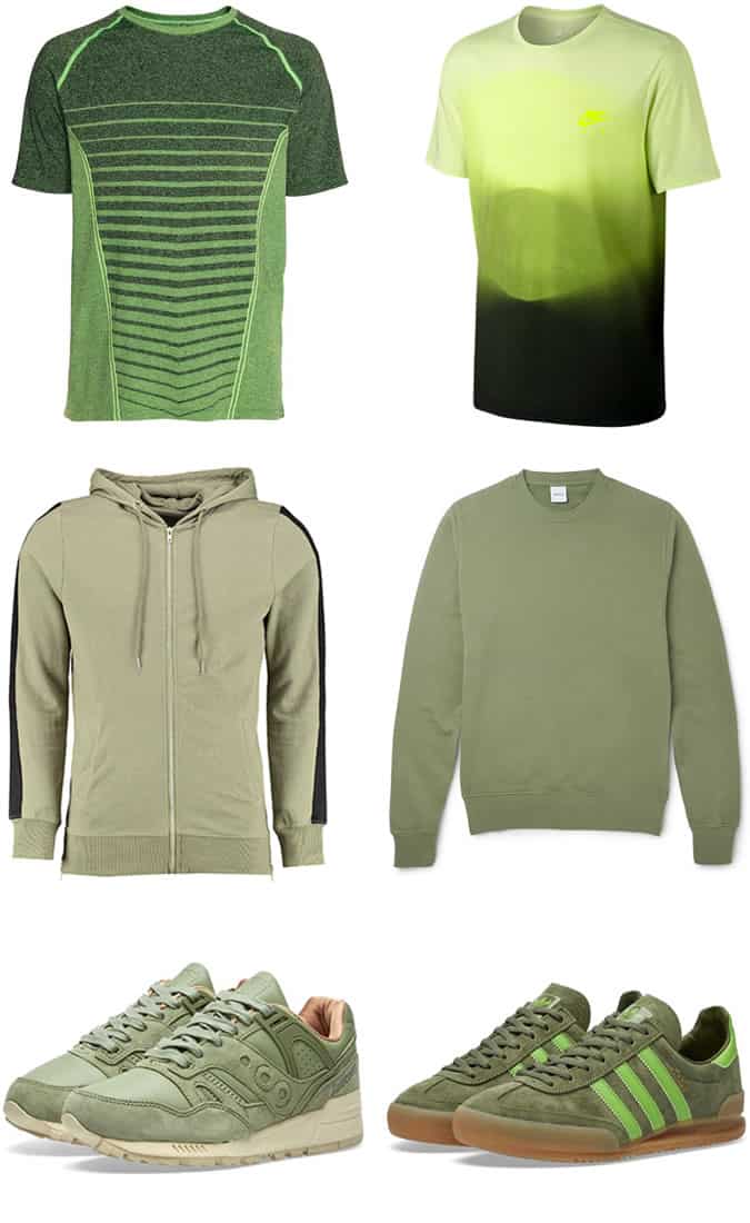 Men's Bold Green Sportswear and Training gear