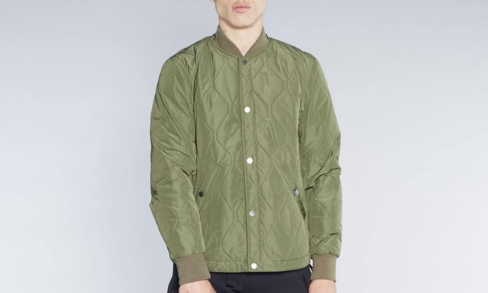 Christopher Ræburn Olive Quilted Snap Jacket