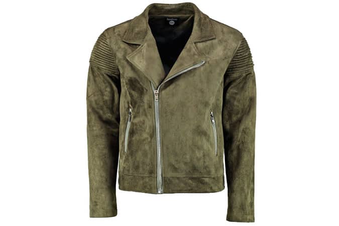 Boohoo Man Suedette Biker Detail Jacket