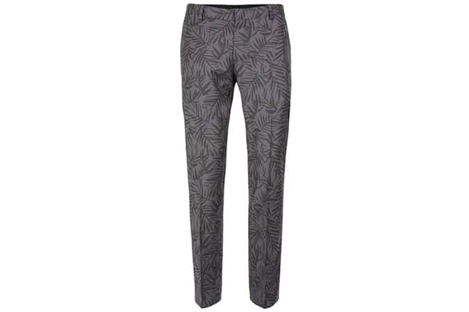 Topman Grey Fern Print Skinny Fit Suit Trousers
