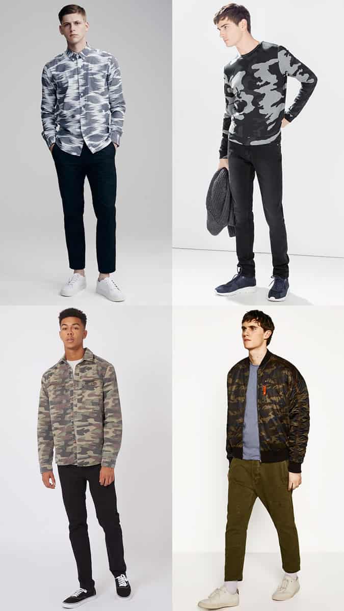 Men's Camo Print Spring/Summer 2017 Fashion Trend Outfit Inspiration Lookbook