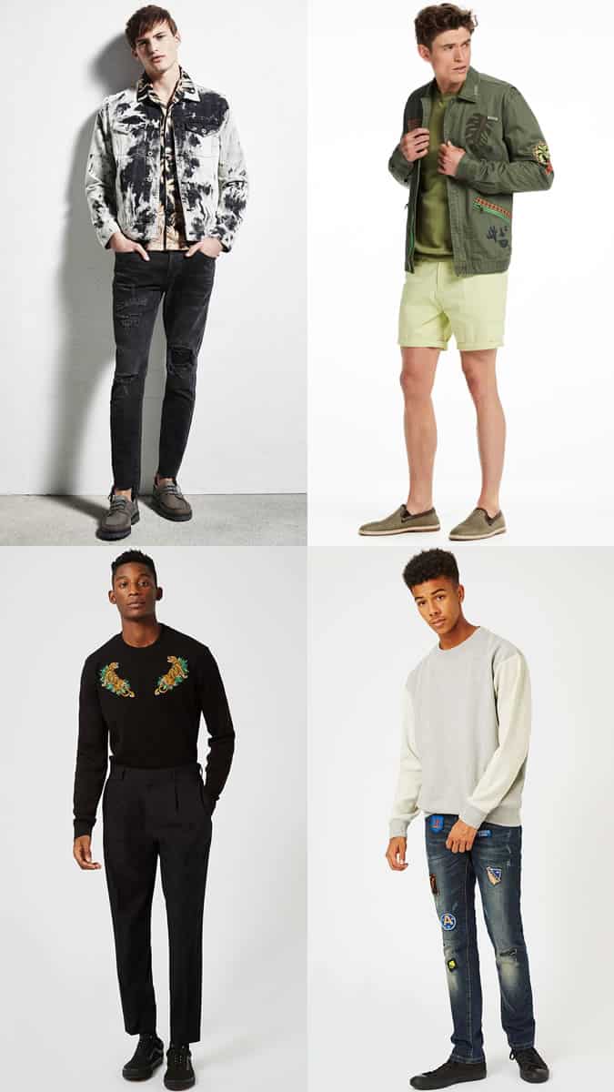 Men's Embellished and Embroidered Clothing/Jeans/Denim Spring/Summer 2017 Fashion Trend Outfit Inspiration Lookbook