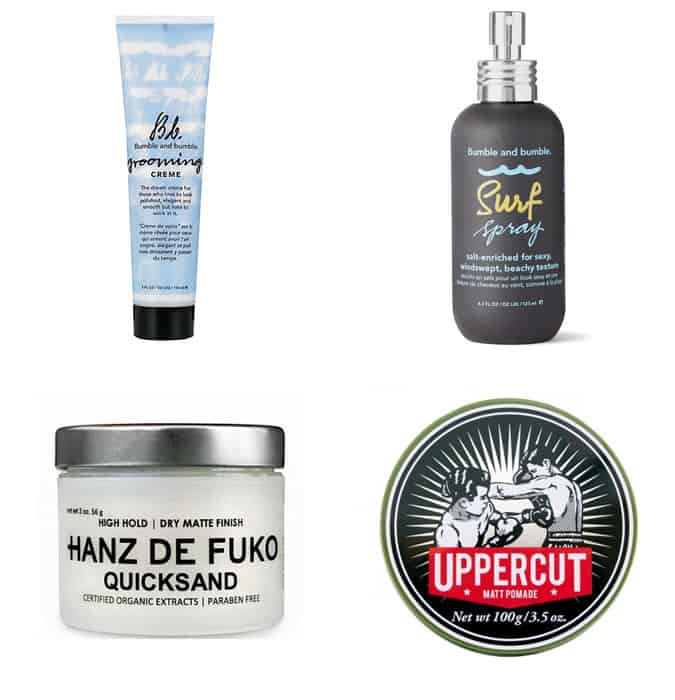Men's recommended short hair products