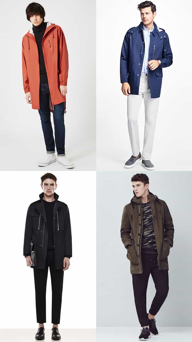 Men's Lightweight Parka Jackets Spring/Summer 2017 Fashion Trend Outfit Inspiration Lookbook