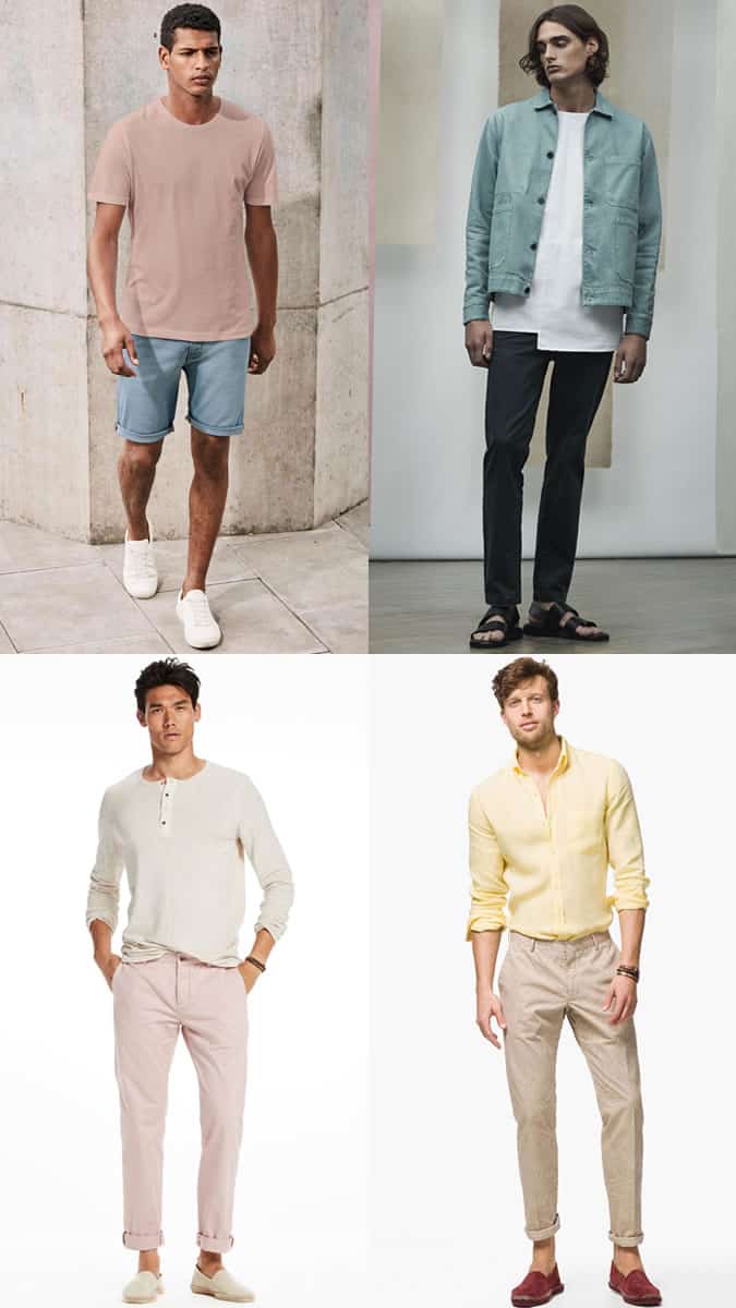 Men's Pastel Clothing Spring/Summer 2017 Fashion Trend Outfit Inspiration Lookbook