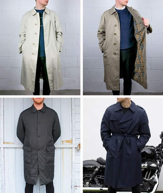 Men's Vintage Trench Coats and Macs
