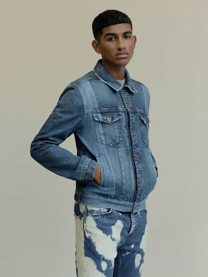 Double denim is a key look this season