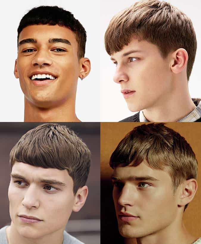 Men's blunt fringe hairstyles