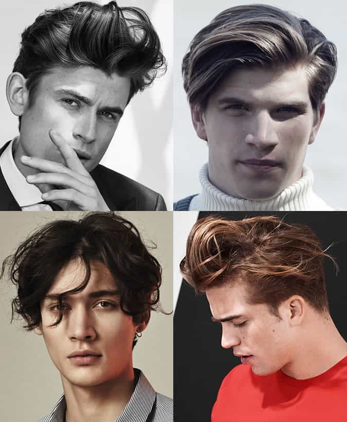 Men's big, wild mid-length hairstyles