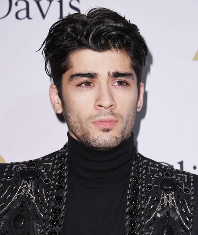 Zayn Malik Mid-Length, Loose Centre-Parting