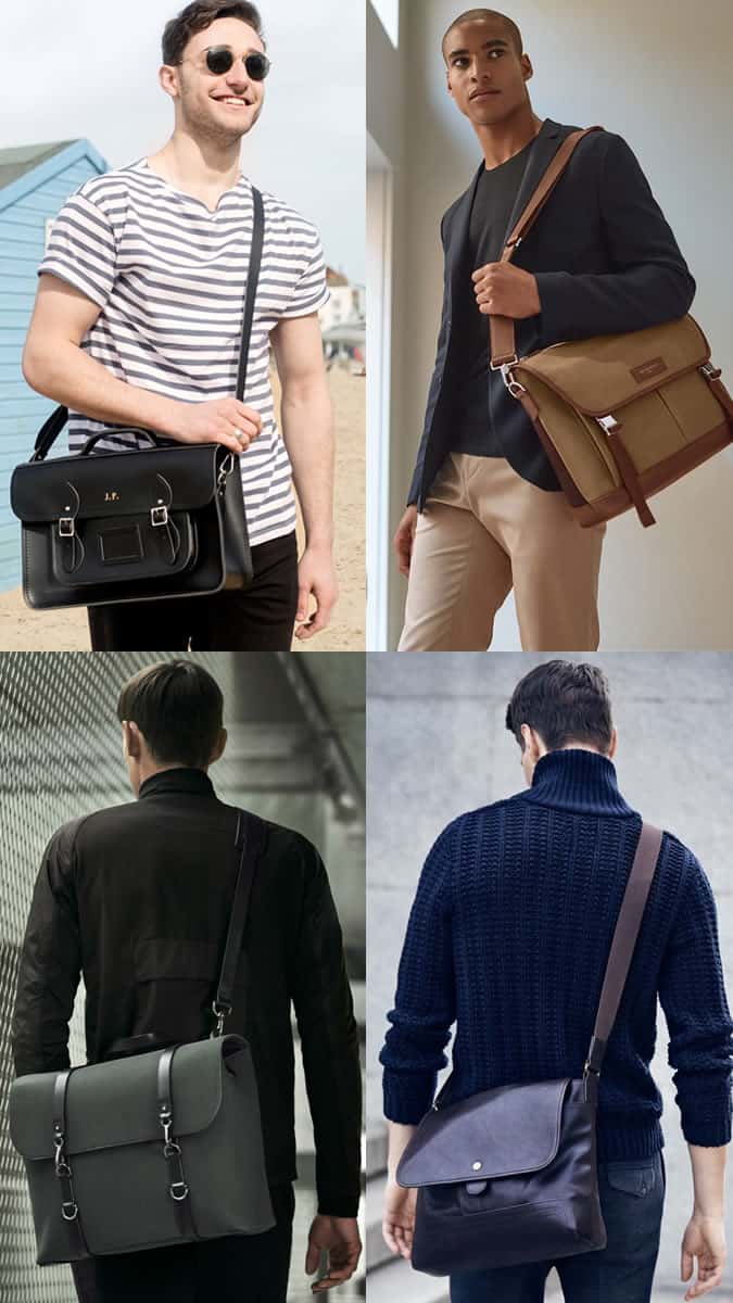 Men's Modern Satchels and Messenger Bags Outfit Inspiration Lookbook 2017 Bag Trends