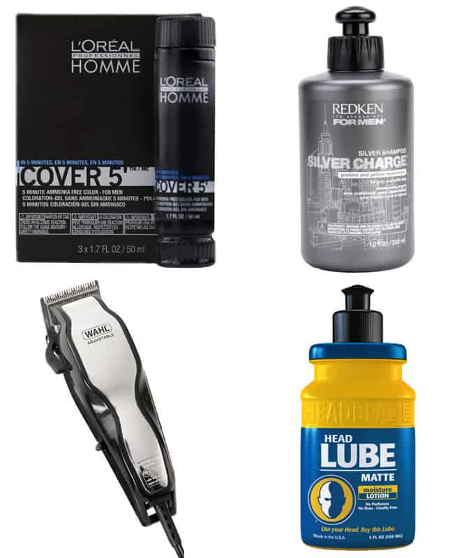 Men's Grey Hair and Bald Head Grooming Products