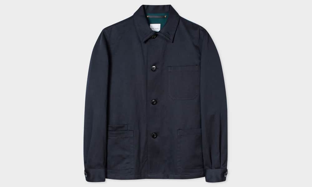 Paul Smith Men's Black Cotton And Linen-Blend Chore Jacket