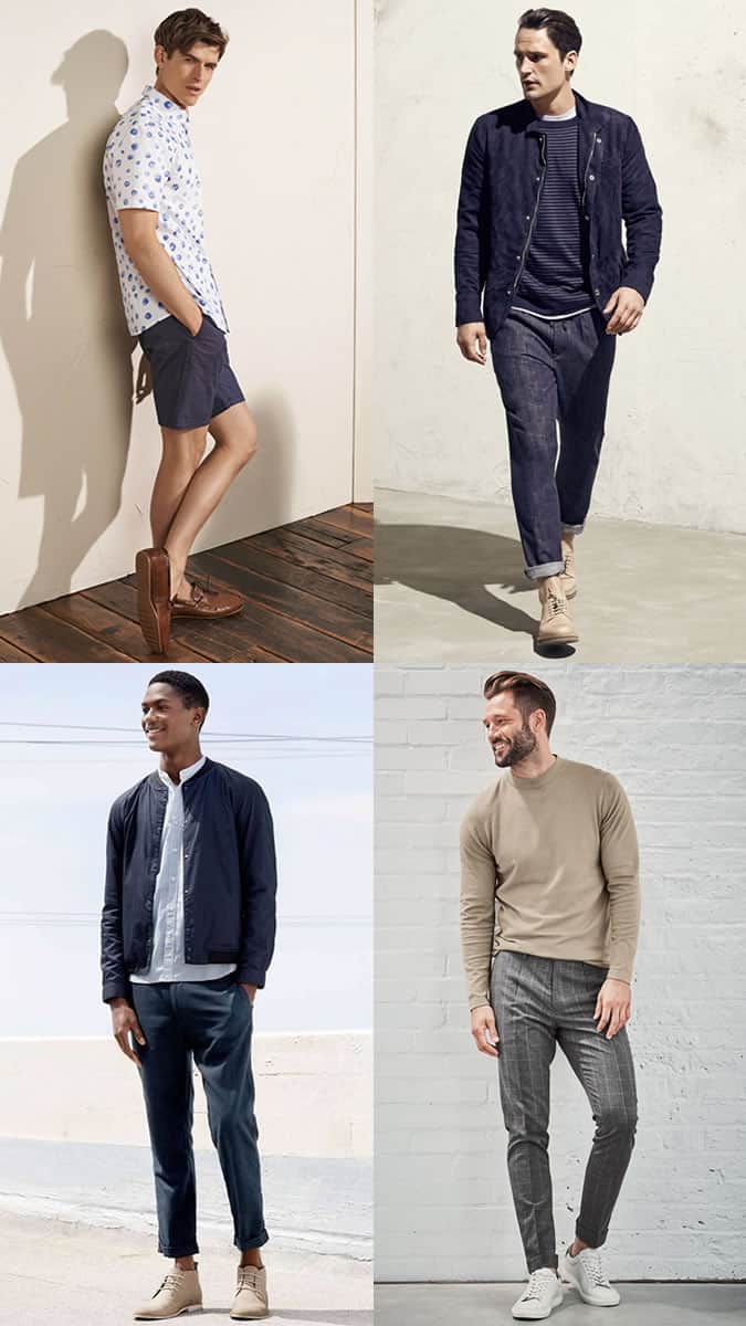 Men's Suede Shoes and Boots and Clean Trainers Outfit Inspiration Lookbook
