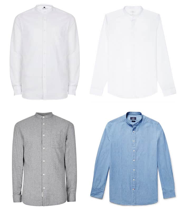 Men's Grandad Collar Shirts
