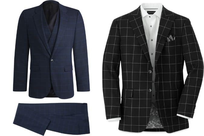 Men's Windowpane Suits