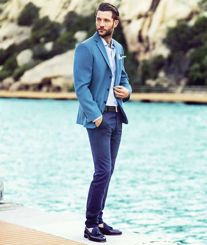 Men's Outfit Inspiration Lookbook - Tweed/Wool Blazer + Jeans