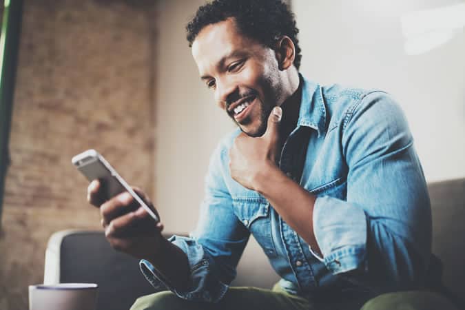 Man Using Dating App