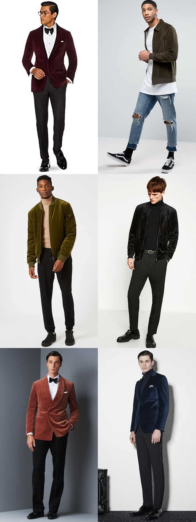 Men's Velvet and Velour Outfit Inspiration Lookbook