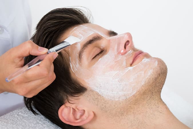 Man getting facial
