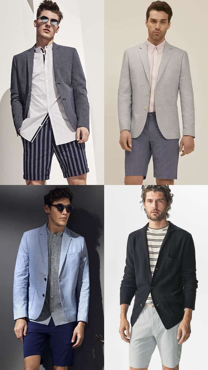 Men's Shorts and Blazers Outfit Combinations Lookbook