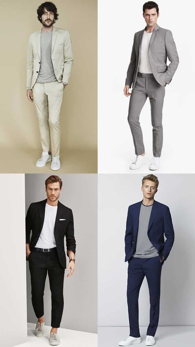 Men's Suits and T-Shirts Outfit Inspiration Lookbook