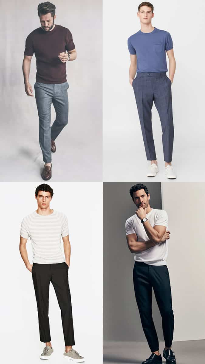 Men's Trousers and T-Shirts Outfit Inspiration Lookbook